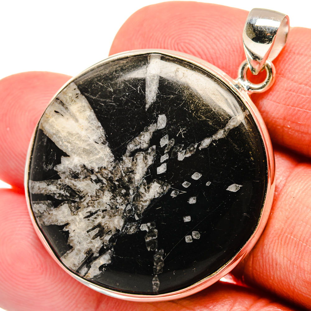 Chrysanthemum Stone Pendants handcrafted by Ana Silver Co - PD23250