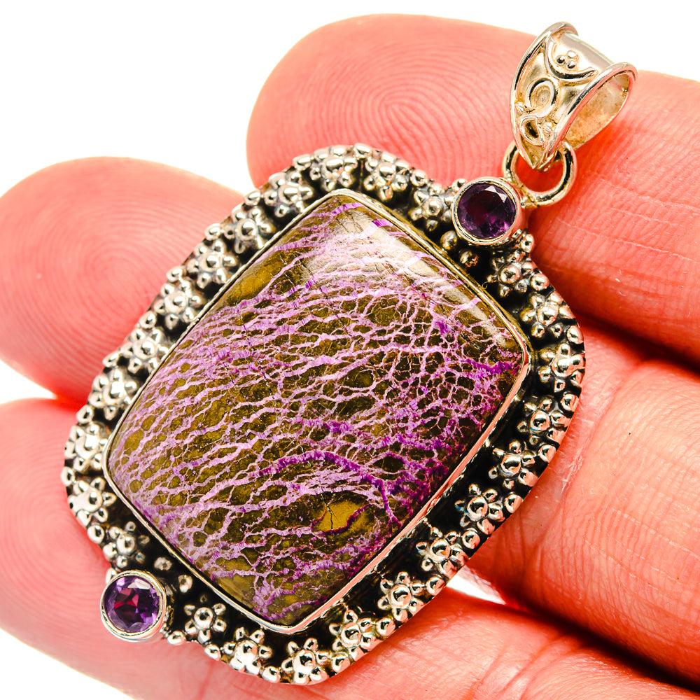 Stichtite Pendants handcrafted by Ana Silver Co - PD23253
