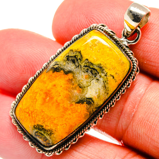 Bumble Bee Jasper Pendants handcrafted by Ana Silver Co - PD23255
