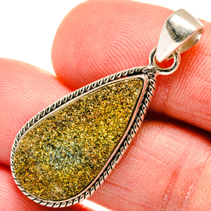 Spectro Pyrite Fossil Pendants handcrafted by Ana Silver Co - PD23270