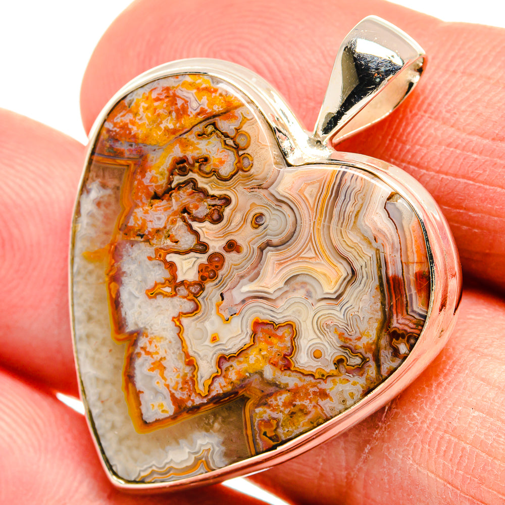 Laguna Lace Agate Pendants handcrafted by Ana Silver Co - PD23281