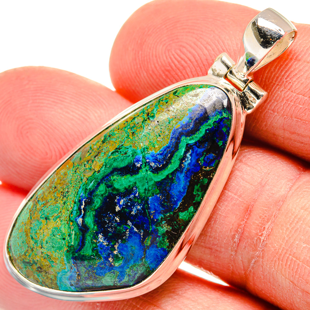 Azurite Malachite Pendants handcrafted by Ana Silver Co - PD23294