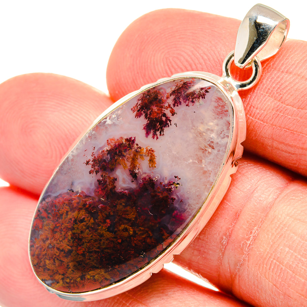 Plume Agate Pendants handcrafted by Ana Silver Co - PD23332