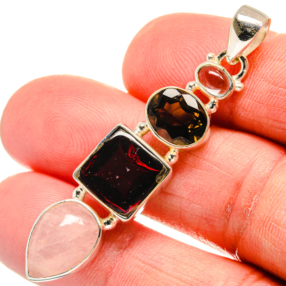 Garnet Pendants handcrafted by Ana Silver Co - PD23334