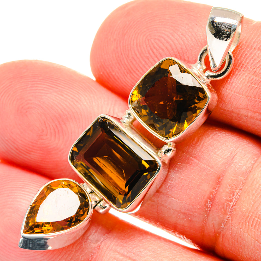 Smoky Quartz Pendants handcrafted by Ana Silver Co - PD23335
