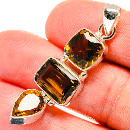 Smoky Quartz Pendants handcrafted by Ana Silver Co - PD23335