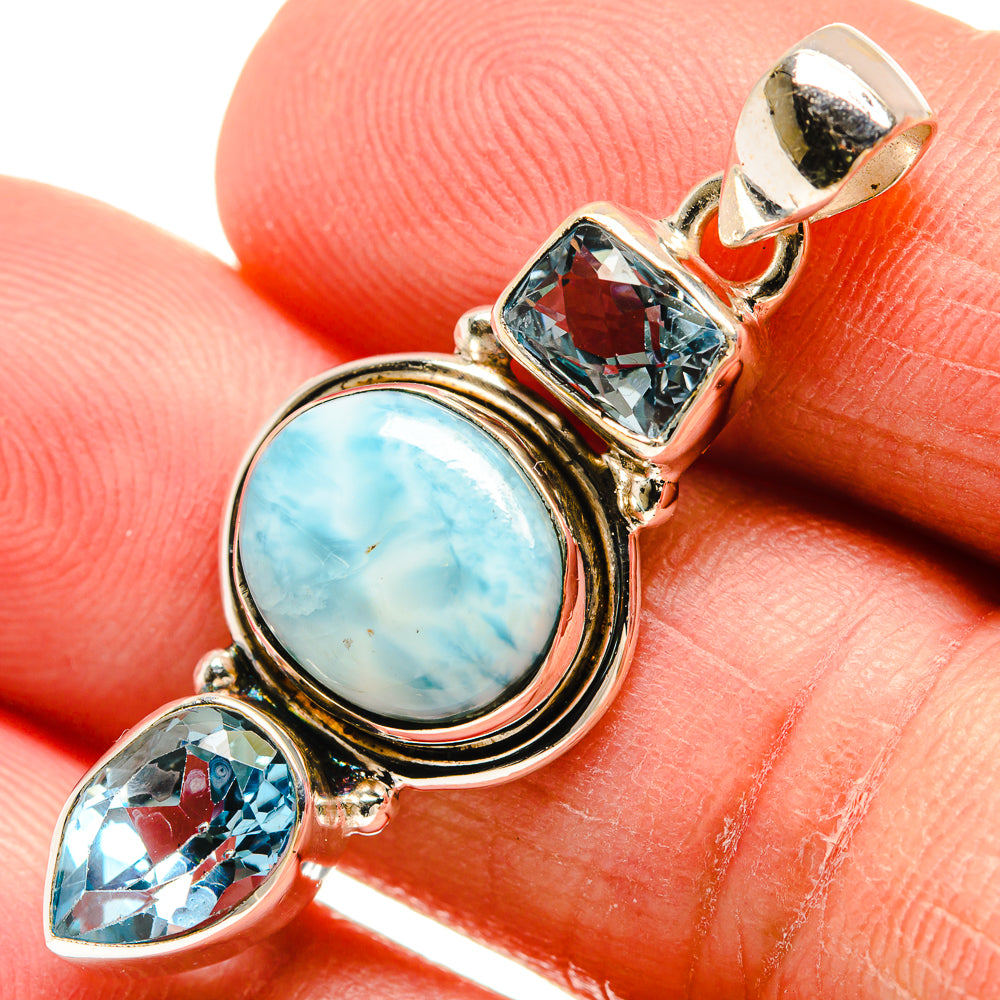 Larimar Pendants handcrafted by Ana Silver Co - PD23345