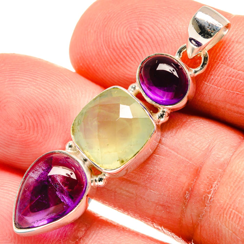 Prehnite Pendants handcrafted by Ana Silver Co - PD23347