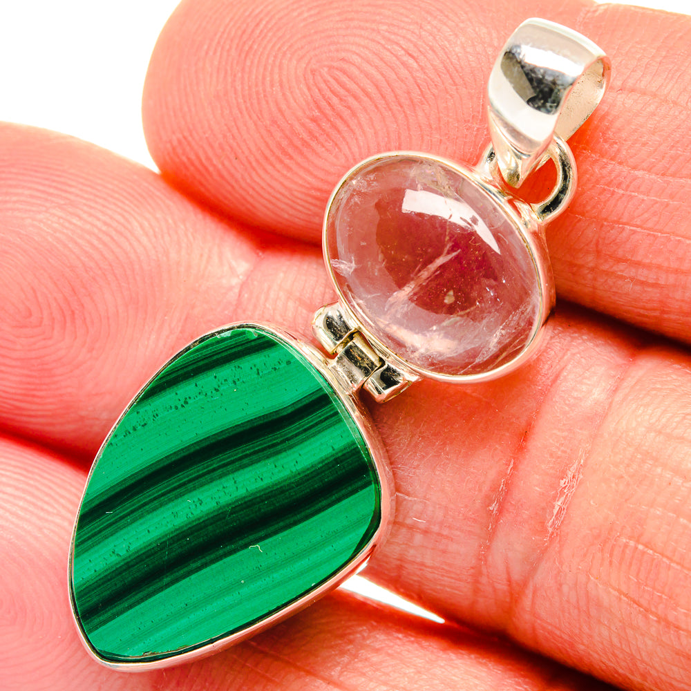 Malachite Pendants handcrafted by Ana Silver Co - PD23393
