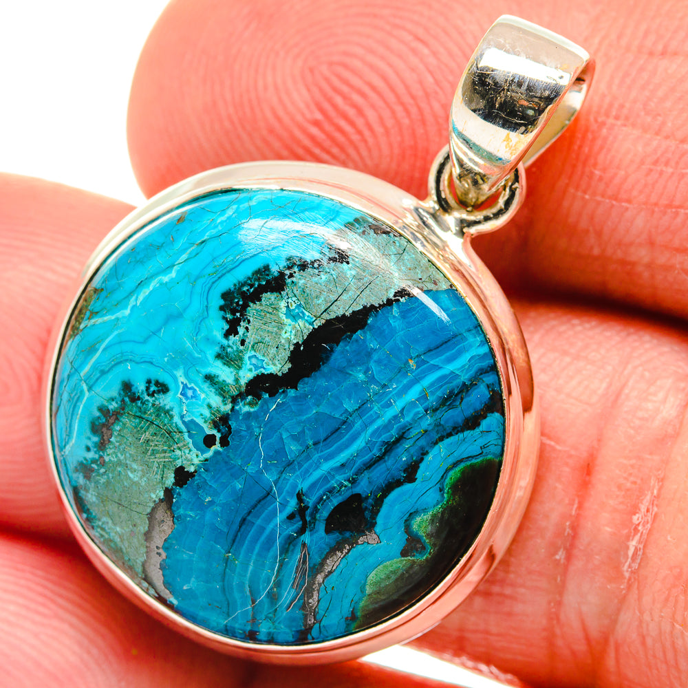 Chrysocolla Pendants handcrafted by Ana Silver Co - PD23398