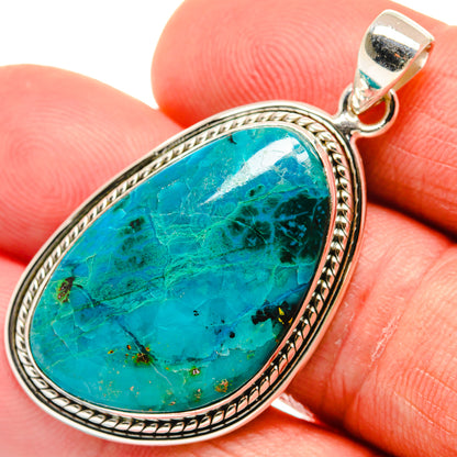 Chrysocolla Pendants handcrafted by Ana Silver Co - PD23404