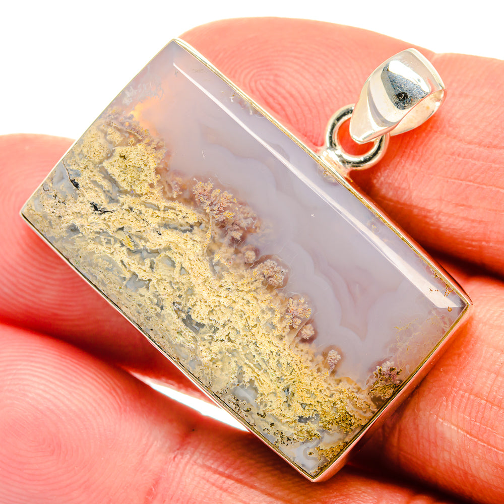 Plume Agate Pendants handcrafted by Ana Silver Co - PD23436