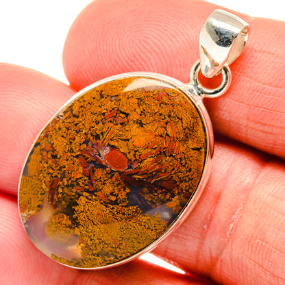 Plume Agate Pendants handcrafted by Ana Silver Co - PD23437