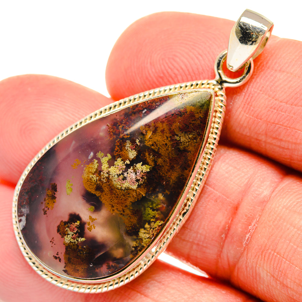 Plume Agate Pendants handcrafted by Ana Silver Co - PD23438