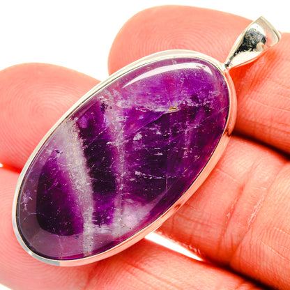Chevron Amethyst Pendants handcrafted by Ana Silver Co - PD23444