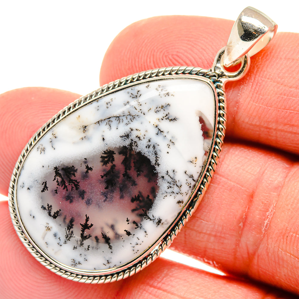 Dendritic Opal Pendants handcrafted by Ana Silver Co - PD23446
