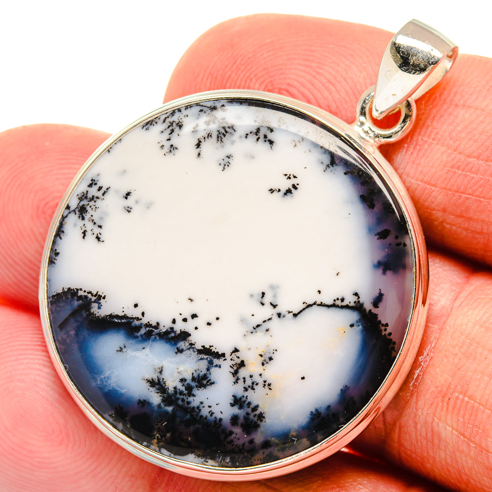 Dendritic Opal Pendants handcrafted by Ana Silver Co - PD23447