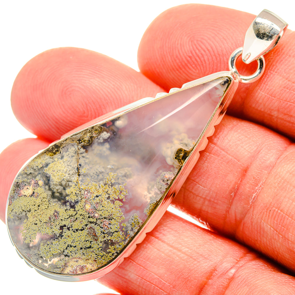 Plume Agate Pendants handcrafted by Ana Silver Co - PD23449