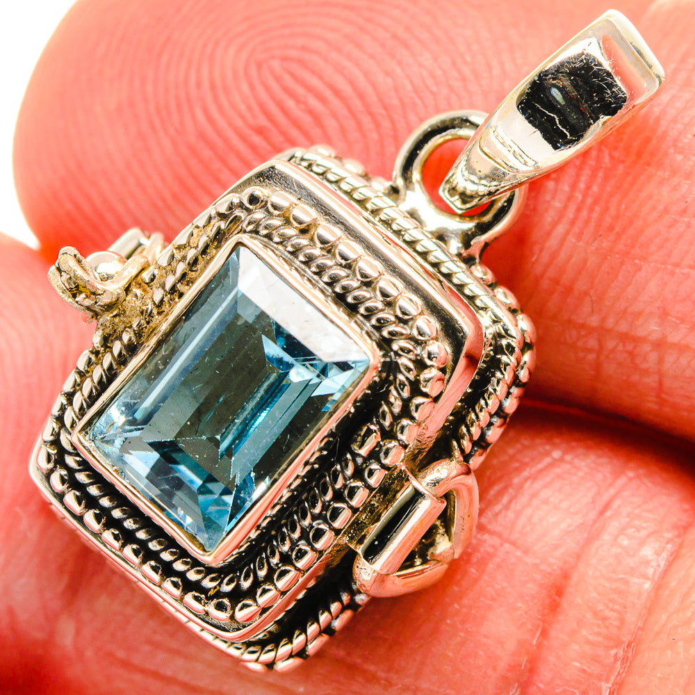 Blue Topaz Pendants handcrafted by Ana Silver Co - PD23484