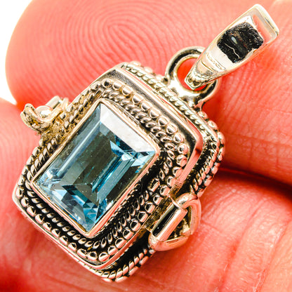 Blue Topaz Pendants handcrafted by Ana Silver Co - PD23484