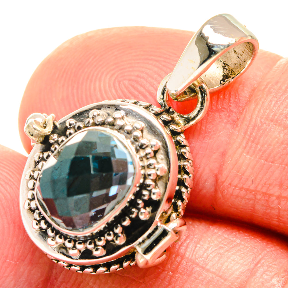 Blue Topaz Pendants handcrafted by Ana Silver Co - PD23489