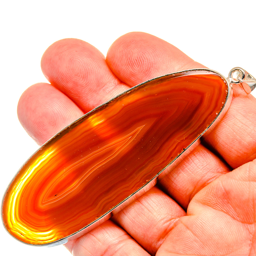 Red Botswana Agate Pendants handcrafted by Ana Silver Co - PD23491
