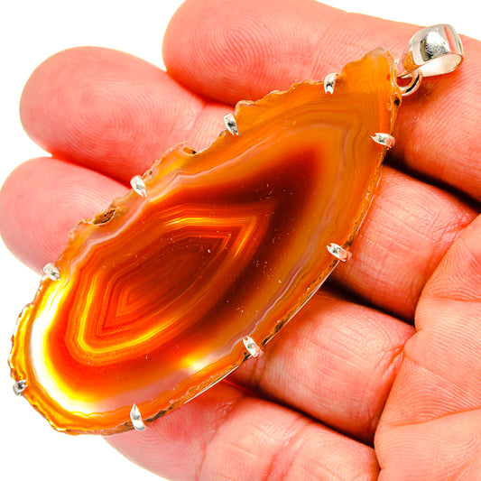 Red Botswana Agate Pendants handcrafted by Ana Silver Co - PD23494