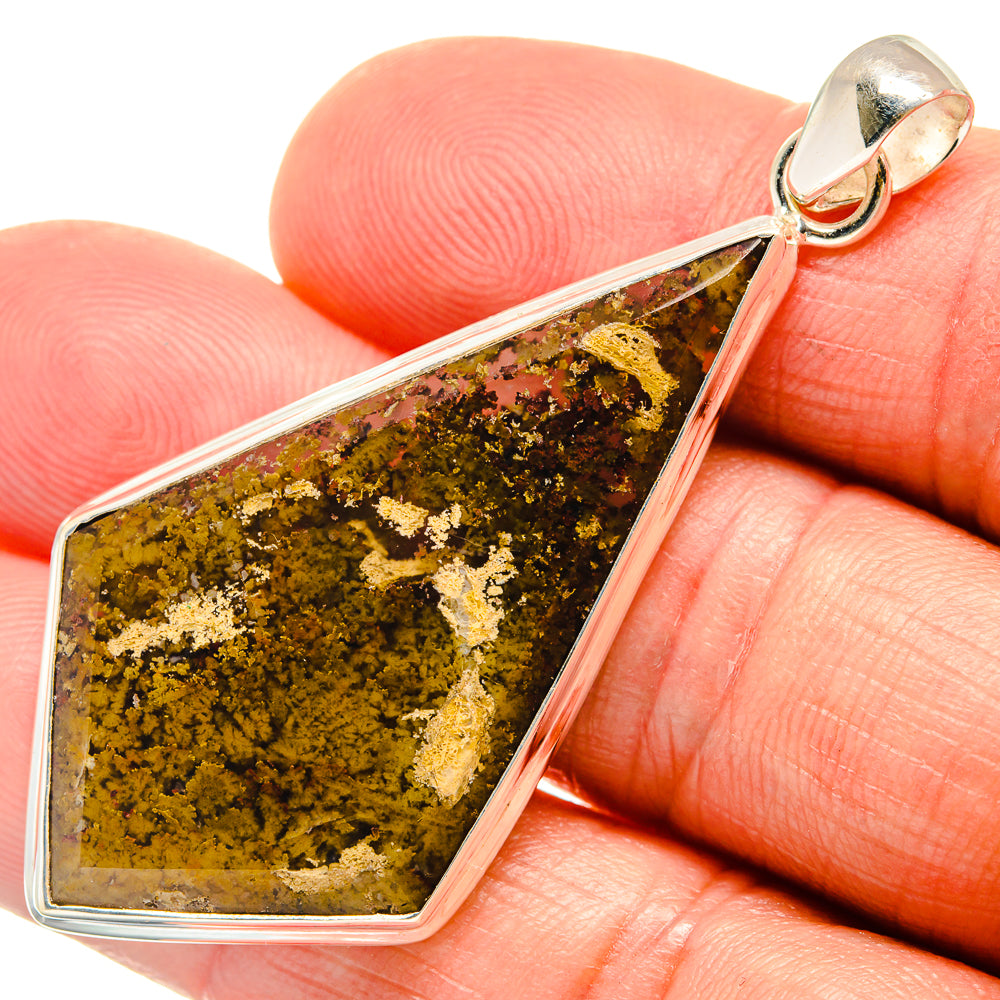 Plume Agate Pendants handcrafted by Ana Silver Co - PD23495