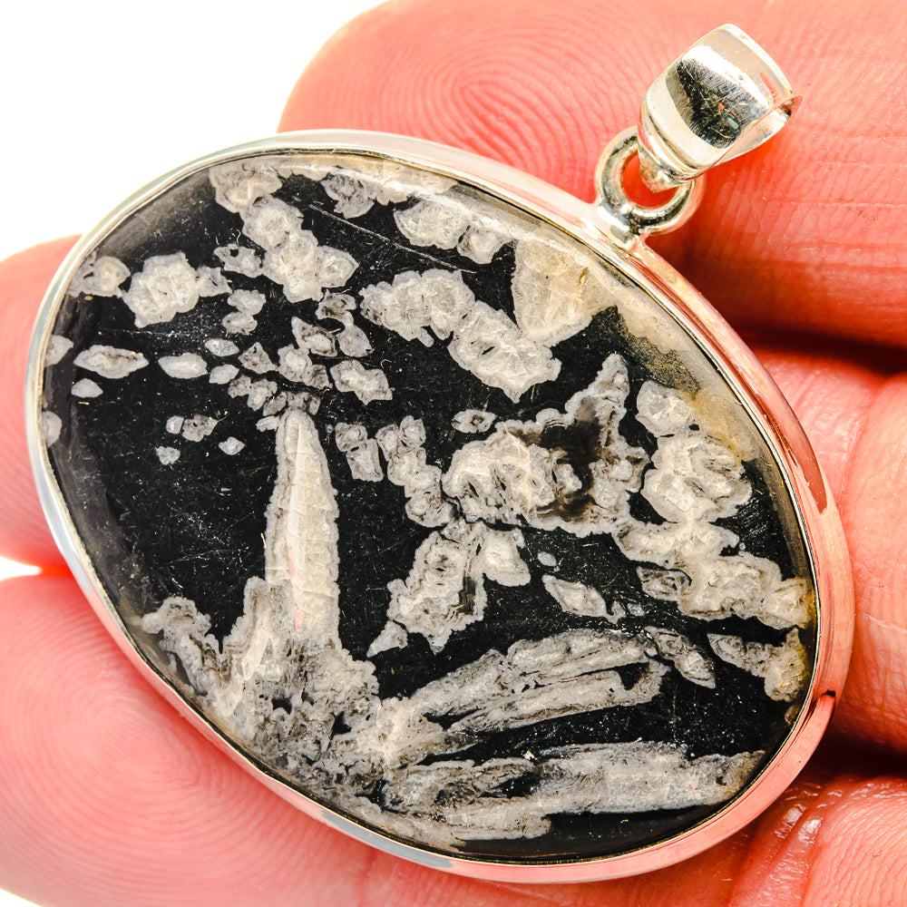 Chrysanthemum Stone Pendants handcrafted by Ana Silver Co - PD23498