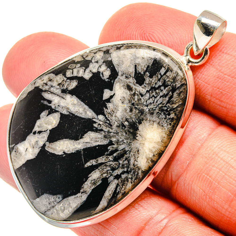 Chrysanthemum Stone Pendants handcrafted by Ana Silver Co - PD23499