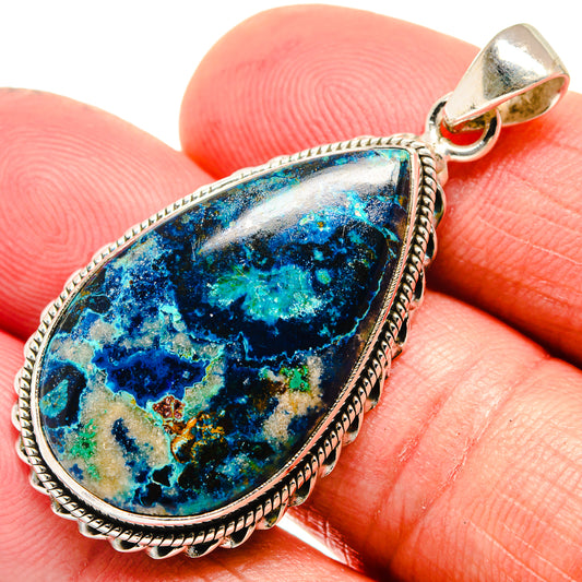 Azurite Pendants handcrafted by Ana Silver Co - PD23505