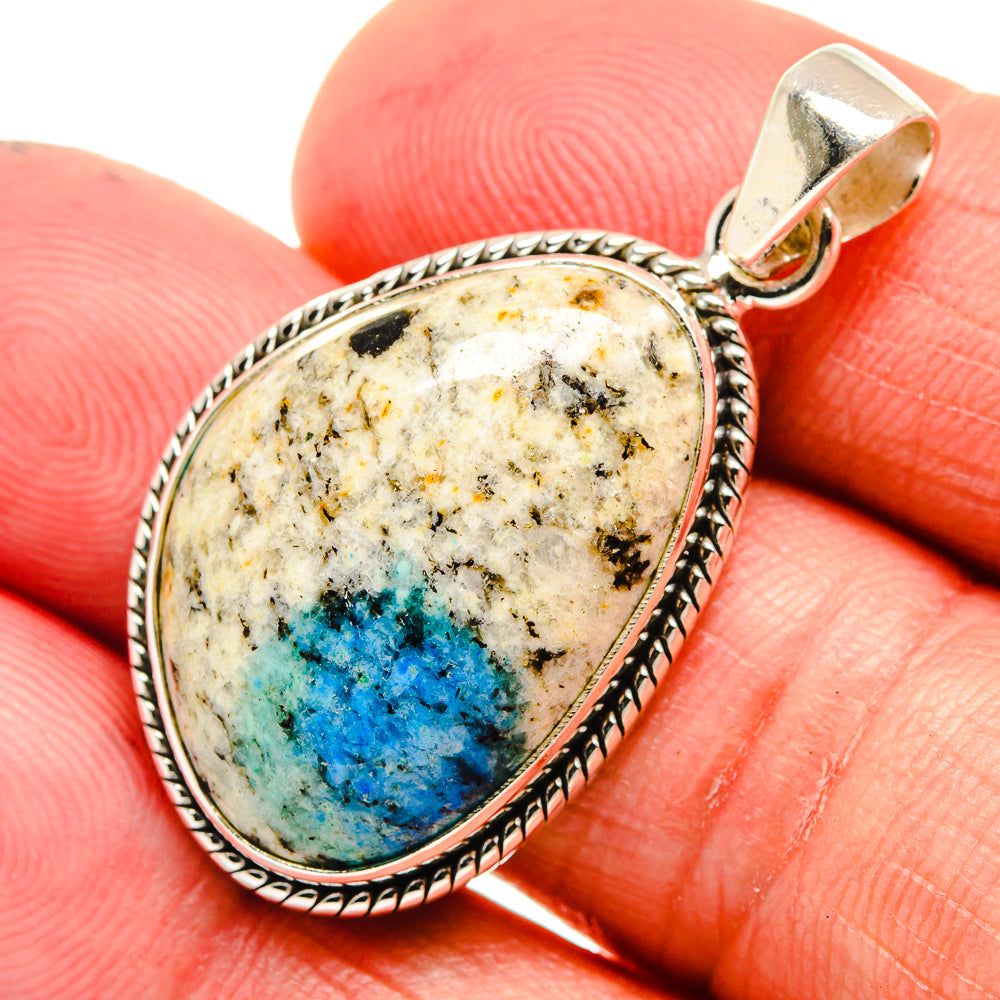 K2 Blue Azurite Pendants handcrafted by Ana Silver Co - PD23507