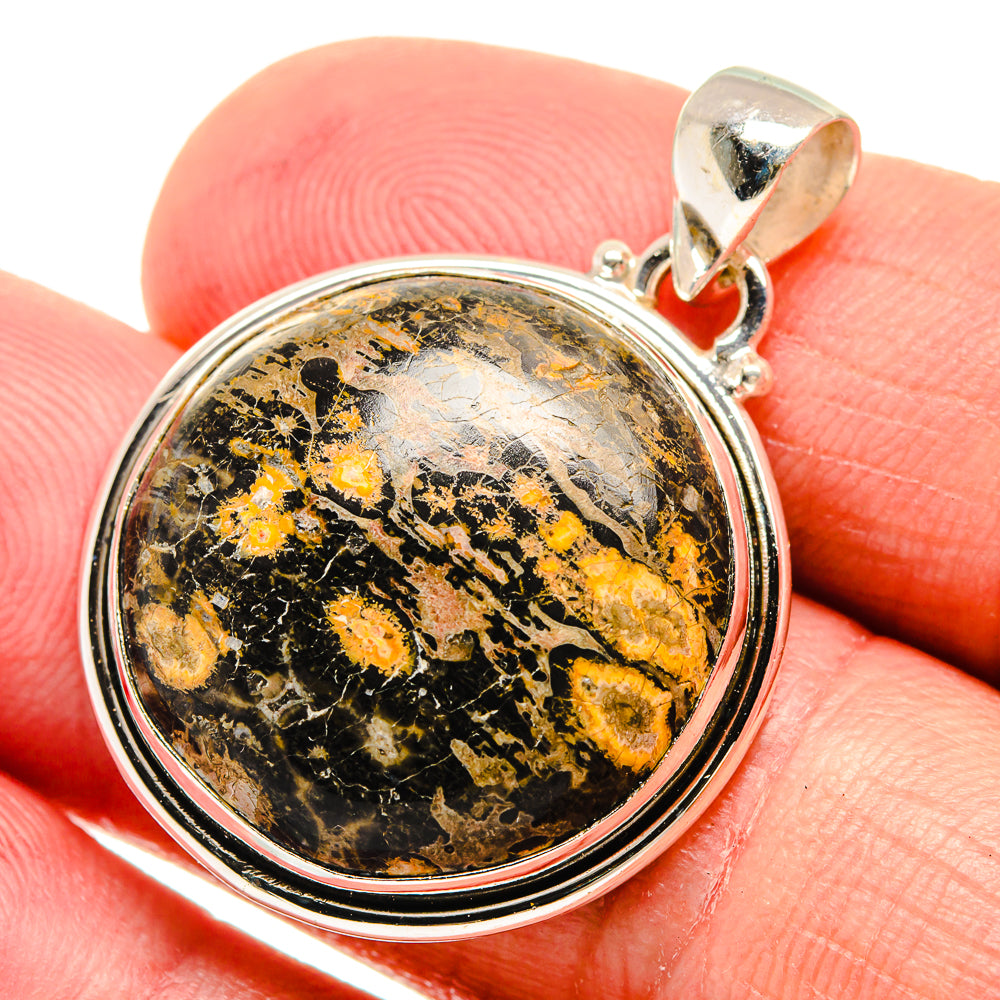 Fireworks Obsidian Pendants handcrafted by Ana Silver Co - PD23508