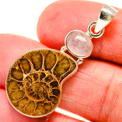 Ammonite Fossil Pendants handcrafted by Ana Silver Co - PD23511