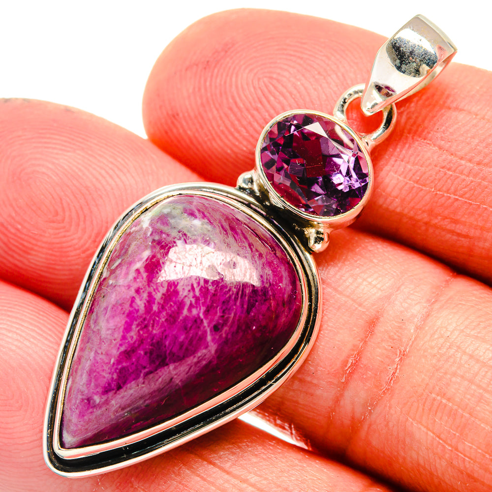 Ruby Fuchsite Pendants handcrafted by Ana Silver Co - PD23514