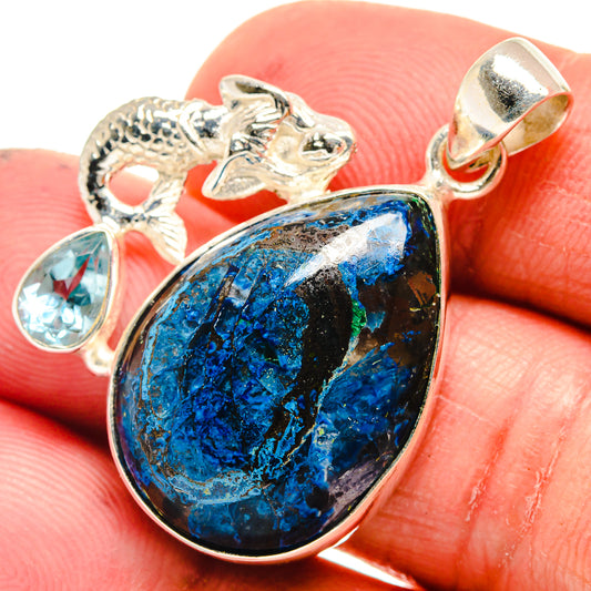 Azurite Pendants handcrafted by Ana Silver Co - PD23521