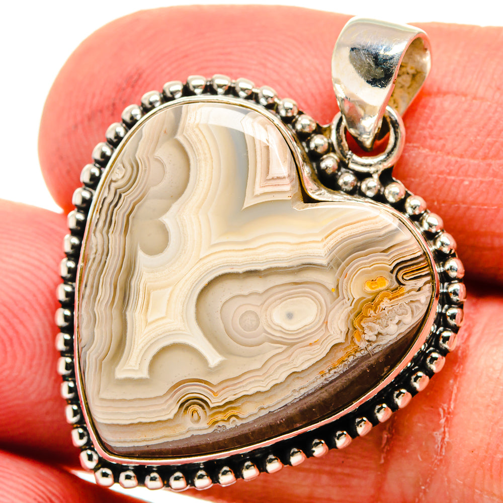 Laguna Lace Agate Pendants handcrafted by Ana Silver Co - PD23522