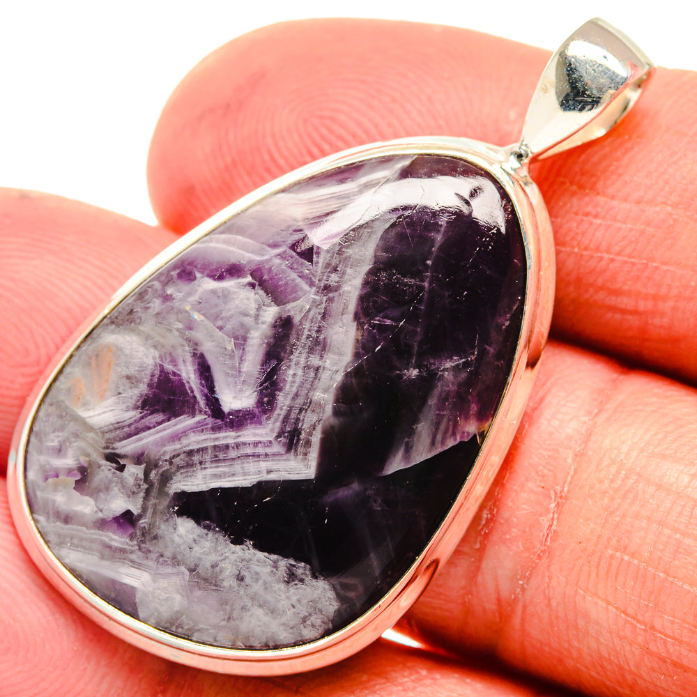 Chevron Amethyst Pendants handcrafted by Ana Silver Co - PD23524