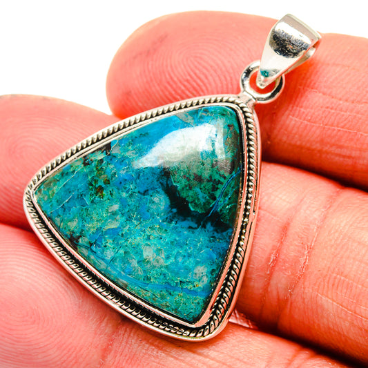 Chrysocolla Pendants handcrafted by Ana Silver Co - PD23527