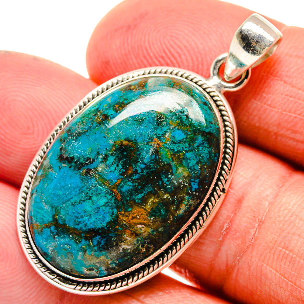 Chrysocolla Pendants handcrafted by Ana Silver Co - PD23529