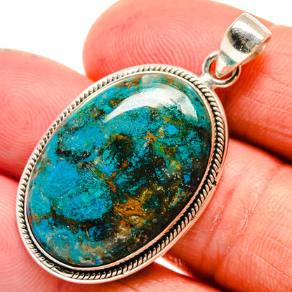 Chrysocolla Pendants handcrafted by Ana Silver Co - PD23529