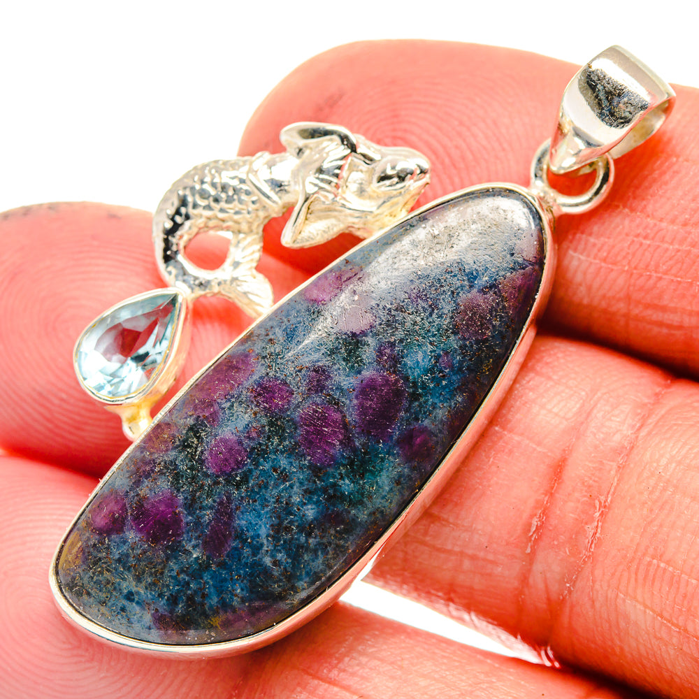 Ruby Fuchsite Pendants handcrafted by Ana Silver Co - PD23536