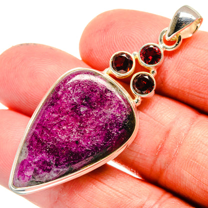 Ruby Zoisite Pendants handcrafted by Ana Silver Co - PD23545