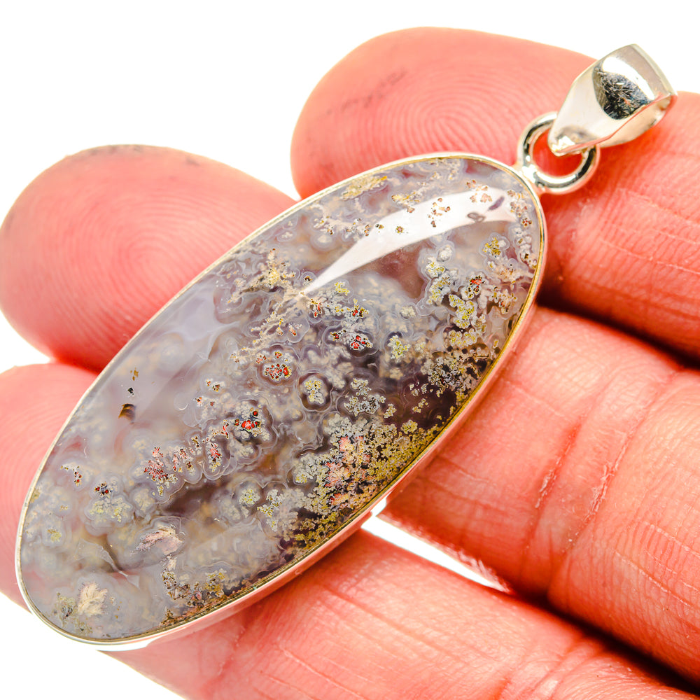 Plume Agate Pendants handcrafted by Ana Silver Co - PD23546