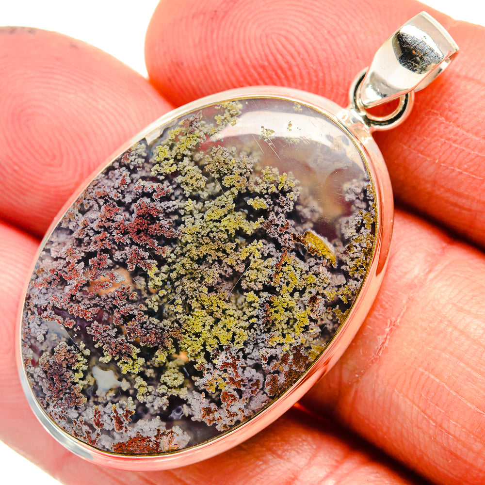 Plume Agate Pendants handcrafted by Ana Silver Co - PD23547