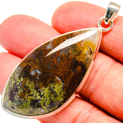 Plume Agate Pendants handcrafted by Ana Silver Co - PD23553