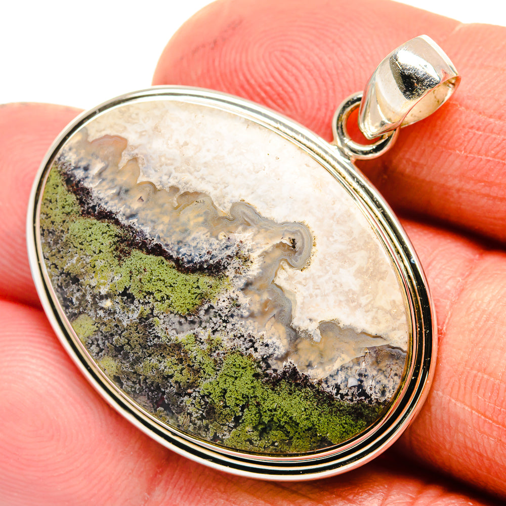 Plume Agate Pendants handcrafted by Ana Silver Co - PD23565