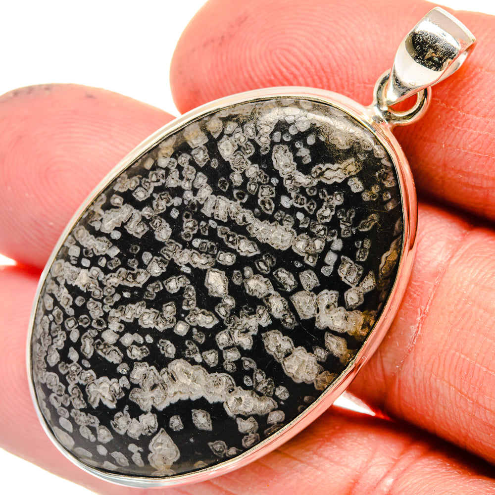 Chrysanthemum Stone Pendants handcrafted by Ana Silver Co - PD23593