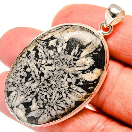 Chrysanthemum Stone Pendants handcrafted by Ana Silver Co - PD23596