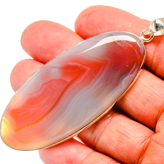 Red Botswana Agate Pendants handcrafted by Ana Silver Co - PD23602